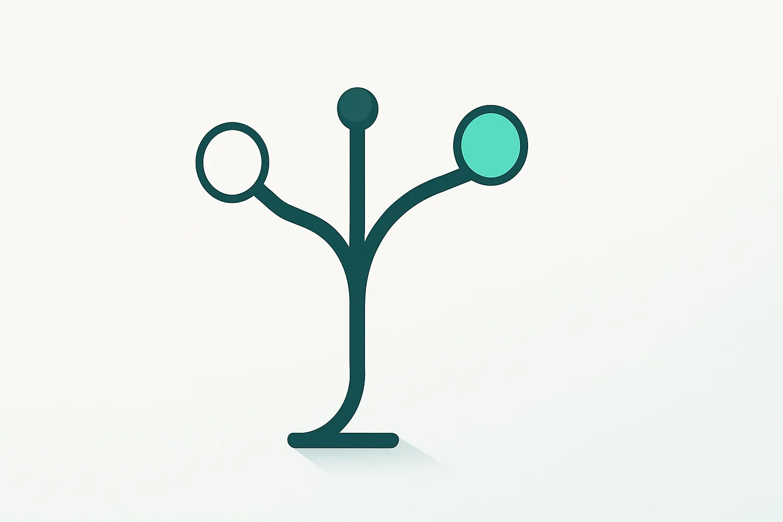 Ilustración abstracta de un árbol de decisiones ramificado, representando los casos situacionales (SJT) en selección de personal